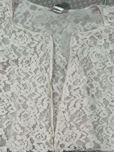 Elegant White Lace Cardigan