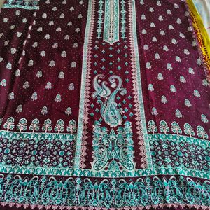 Beautiful Paisley Print Dress Material