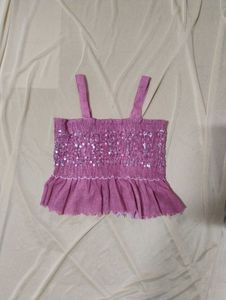 Stretchable Cute Pink Sleeveless Top