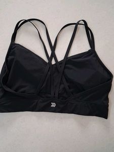XXL Black Strappy Sports Bra