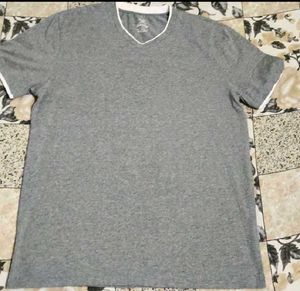 Men's Grey V-Neck T-Shirt