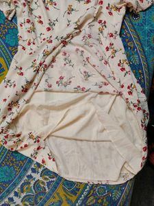 Women Fit And Flare White Above Knee Dress
