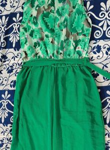 Green Floral Jumpsuit