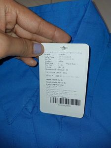 New blue Long Sleeve Button-Up Shirt