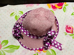 Purple Beach And Sun Hat