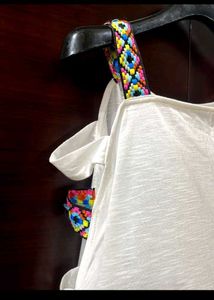 Stylish White Cold Shoulder Top - Like New