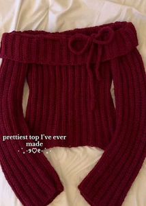 Off-Shoulder Knitted Cropped Top
