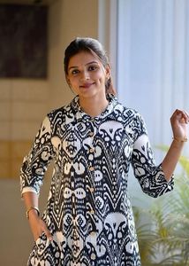 Black &amp; White Ikat Print Co-ord set