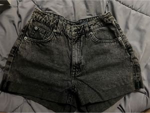 Acid Wash Denim Shorts