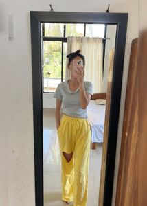 Comfy Yellow Wide-Leg Pants