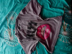 KISS Band Graphic T-Shirt Crop Top