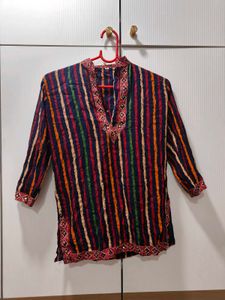 Vibrant Striped Kurta