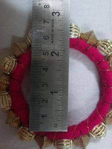Pink Beaded Bangles