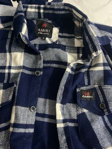 Classic Blue Plaid Flannel Shirt