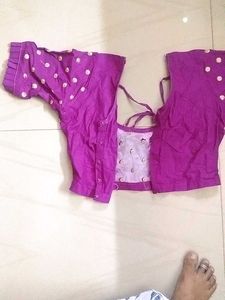 Purple Polka Dot Blouse32 Size