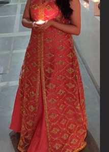 Stunning Zari work Ethic Pink Gown