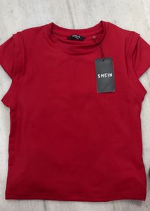 Shein Red Casual T-Shirt