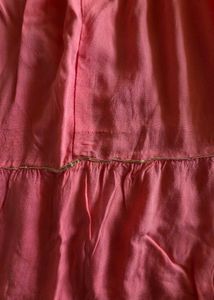Women's Pink Tiered Kurta with jacket