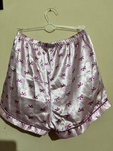 🎀Pink Bow Print Pajama Top (M size)