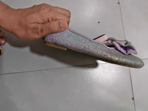 Kids Sparkly Bow Ballet Flats