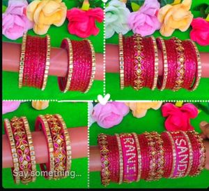 Beautiful Pink silk thread Bangles  any colour