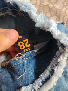 Light Wash Denim Shorts