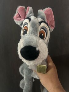 Disney Store Tramp Gray Dog Plush 16" Lady and