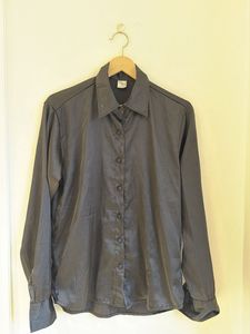 black Button-Down Long Sleeve Shirt