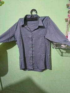 Stylish Grey Button-Up Shirt