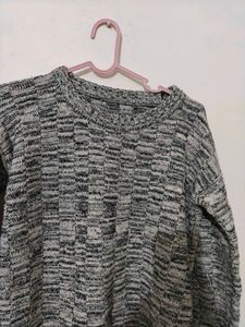 imported Knit Patterned Sweater