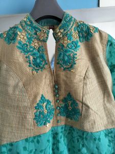 Traditional amroidary anarkali full gown