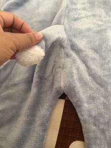 Kid Unisex Woollen Romper With Tail