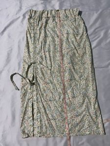 Floral Ruched Midi Skirt