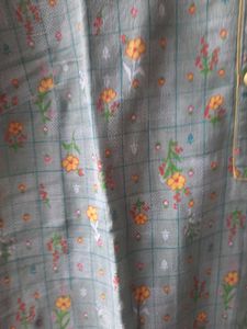 Light Blue Floral Print Kurta