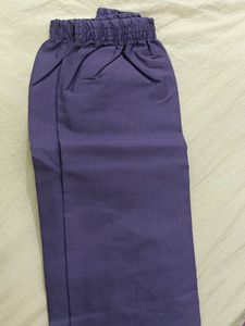 Elegant Purple Kurta with Embellished Neckline
