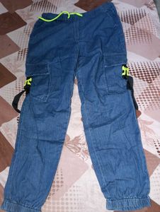 Stylish Denim cargo jumpsuit