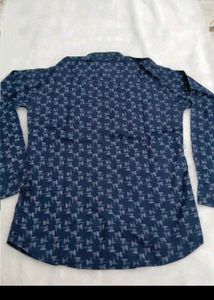 Men's Stylish Printed Navy Blue Shirt
