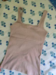 Ribbed Square Neck Tank Top