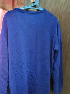 Men's Blue V-Neck Sweater