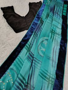 Embroidered Combo of Silk Sarees with Blouse