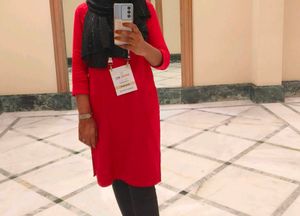 Price Drop 💖 Red Embroidered Kurta
