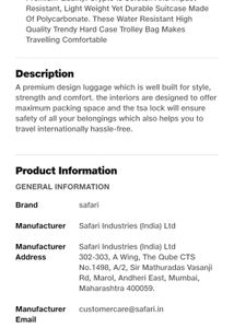 Safari Medium size Luggage