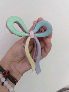 Cute Pastel Bow Hair Claw Clip