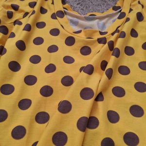 Cute Polka Dot Yellow Top