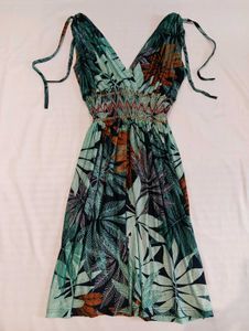 Tropical Print Beach Dress