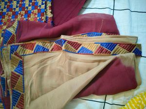Embroidered Punjabi Suit Material