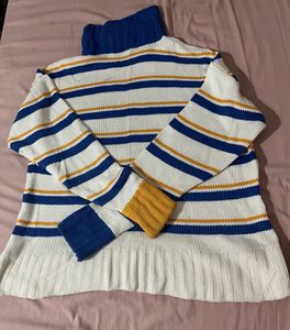 Striped Turtleneck Sweater