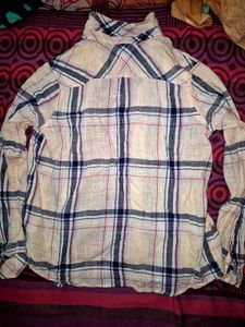 Plaid Button-Up Shirt