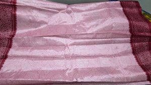 Elegant Pink Georgette Saree with Maroon Bandhani
