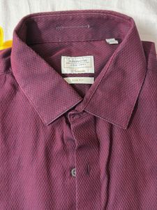 Men's Arrow Burgundy Textured Shirt